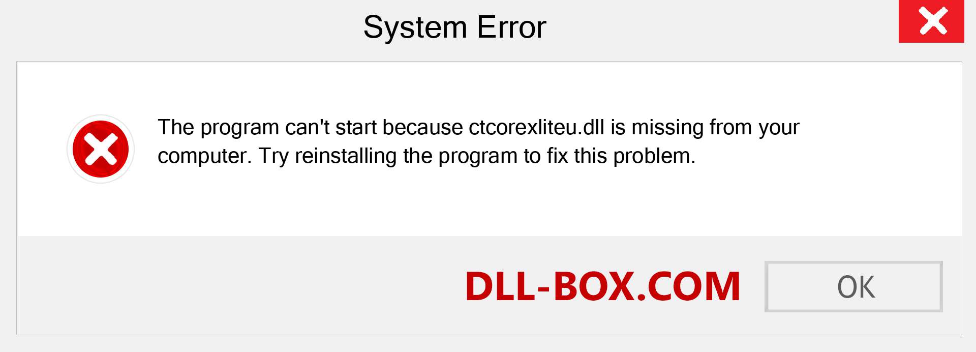  ctcorexliteu.dll file is missing?. Download for Windows 7, 8, 10 - Fix  ctcorexliteu dll Missing Error on Windows, photos, images