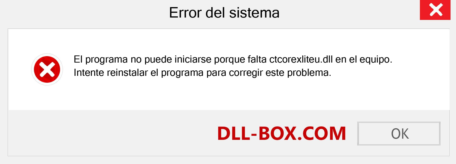 ¿Falta el archivo ctcorexliteu.dll ?. Descargar para Windows 7, 8, 10 - Corregir ctcorexliteu dll Missing Error en Windows, fotos, imágenes