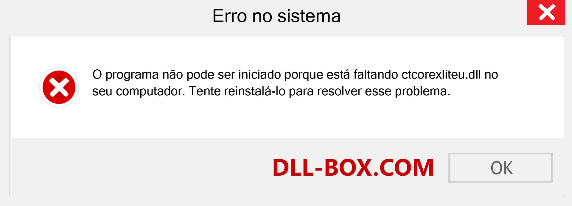 Arquivo ctcorexliteu.dll ausente ?. Download para Windows 7, 8, 10 - Correção de erro ausente ctcorexliteu dll no Windows, fotos, imagens